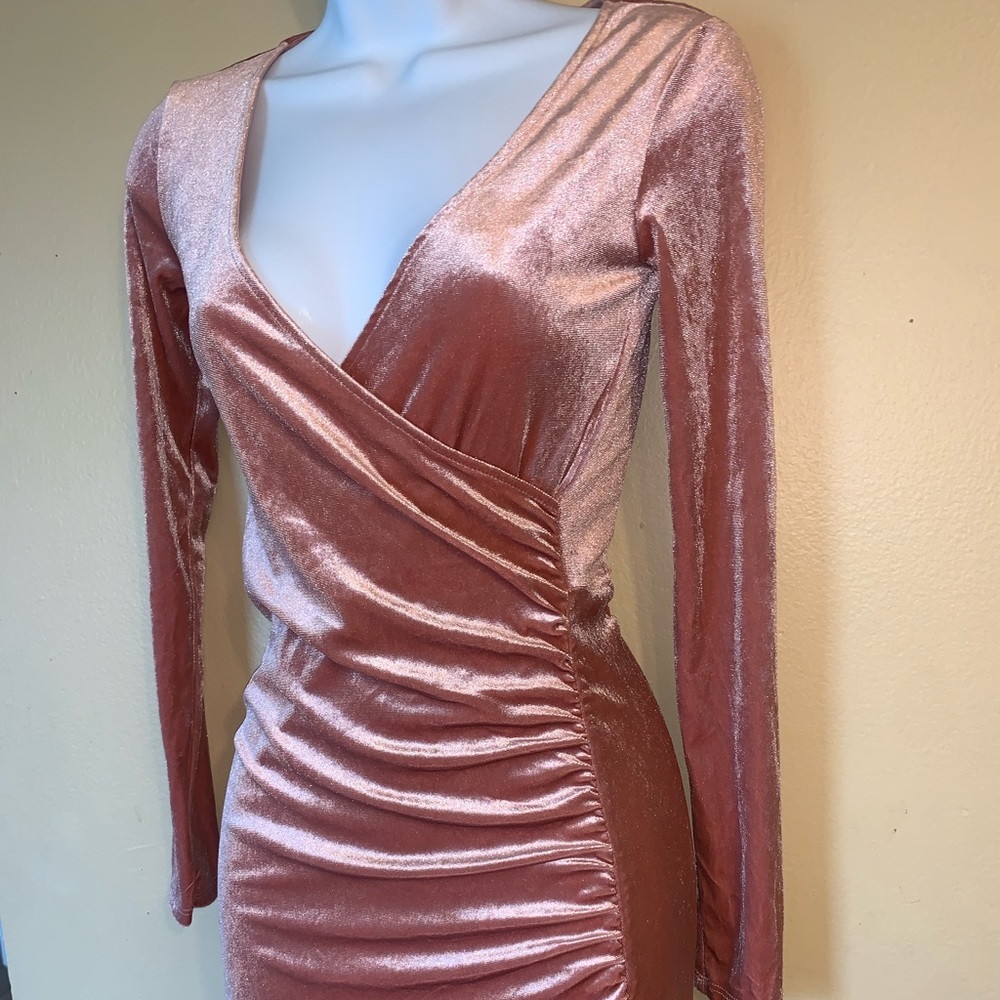 Velvet blush dress